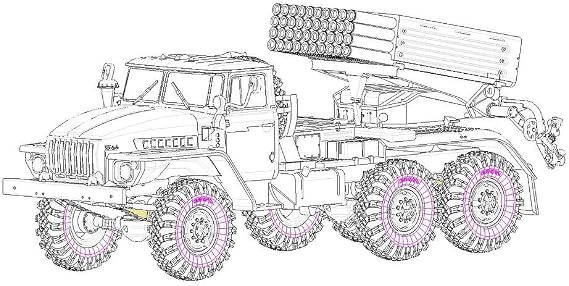 Hobbyboss HBB82932 1:72-Russian BM-21 Grad Late Version Scale Model kit