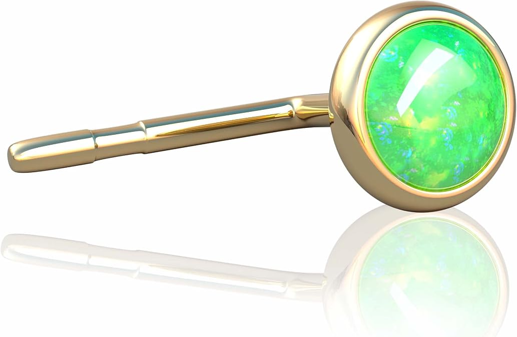 3mm Opal piercing nose stud