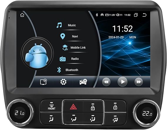 [ 8Core 4GB+64GB] HD Touchscreen Android 14 Stereo Car Radio Upgrade for Chevrolet Camaro 2010-2015 Wireless Carplay | Android Auto WiFi GPS Navigation Bluetooth 5.0 FM SWC