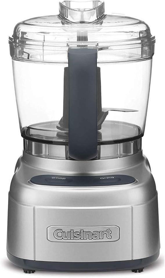 Cuisinart Small Food Processor, Auto-Reversing Smart Power Blade, 4-Cup | Mini food processor with touch-pad control, auto-reversing blade & dishwasher-safe parts for small jobs, ECH-4SV
