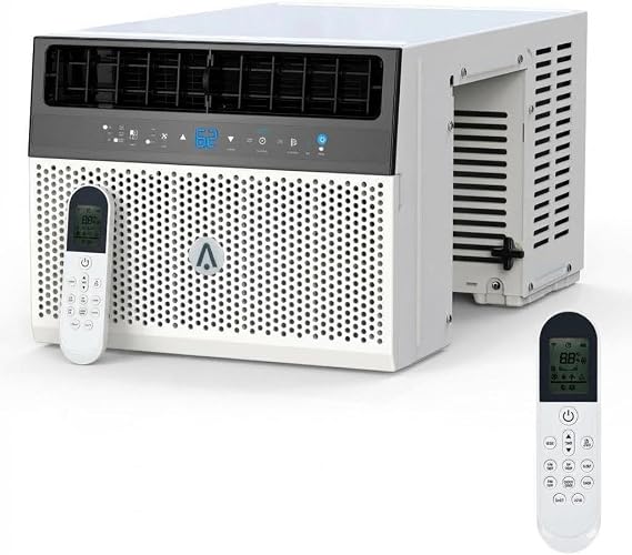 6000 Btu U-Shaped Window Air Conditioner, WiFi & App Control, Ultra Quiet, Enabled Saddle Window AC Unit Cools Up to 350 Sq. ft, Cooling, Dehumidifier, Flexible for Home/Office
