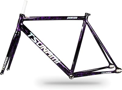 700C Fixed Gear Bike Frameset 49CM 52CM 55CM 58CM Aluminum Alloy Bike Frame C Brake Racing Track Bike Frame QR 100120mm with Fork
