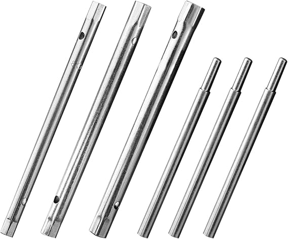 Box Spanner Set with TommyBar, 8-9/10-11/12-13mm Metric Tubular Tap Spanner, Deep Reach Nuts Wrench for Plumber DIY Repair