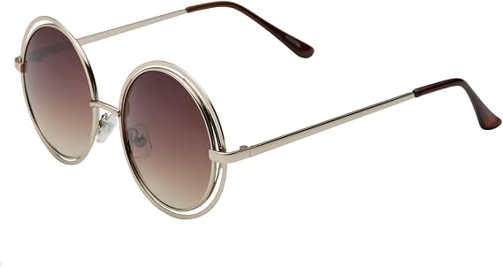 grinderPUNCH Women's Midsized Metal Wire Frame Round Sunglasses Glam