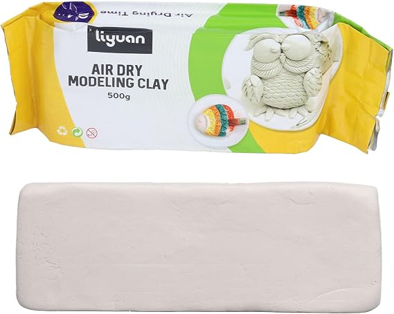 Air Cured Modeling Clay,500g DIY Natural Drying,Glossy Texture,Safe and Non-Toxic Sculpting Clay,Great for Arts and Crafts Projects