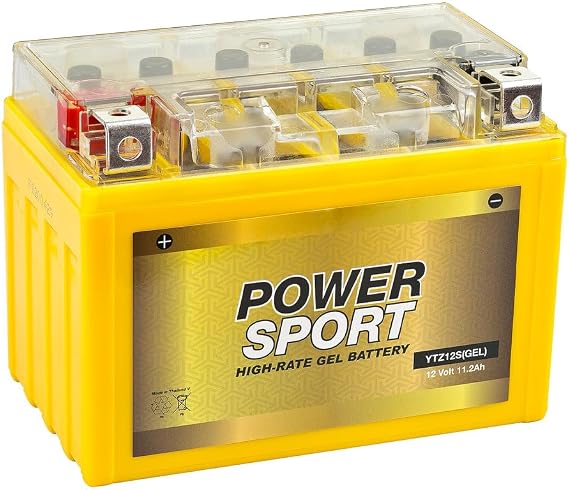 ExpertPower YTZ14S / YTZ12S Motorcycle Battery GEL Technology, 12V 11.2Ah, 200 CCA for VT750C Shadow Spirit Aero, 725-17335 Mower, 12 Volt Generator, Scooter & ATV Battery with Nut & Bolt Terminals