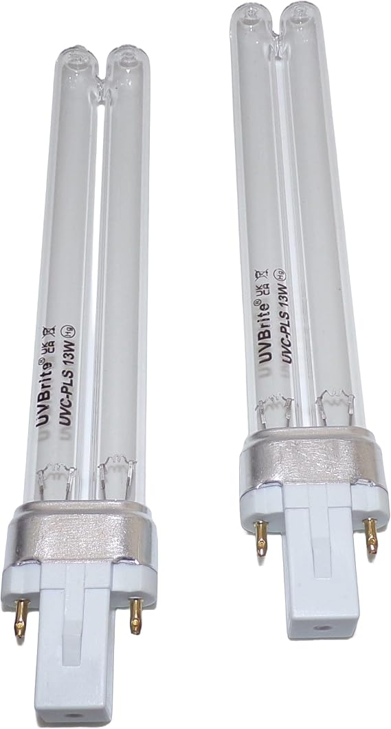 UVBrite® 2 x 13w PLS High Performance Quartz Lamp for Aquarium/Pond Filter UVC Clarifier | UV Germicidal Bulb