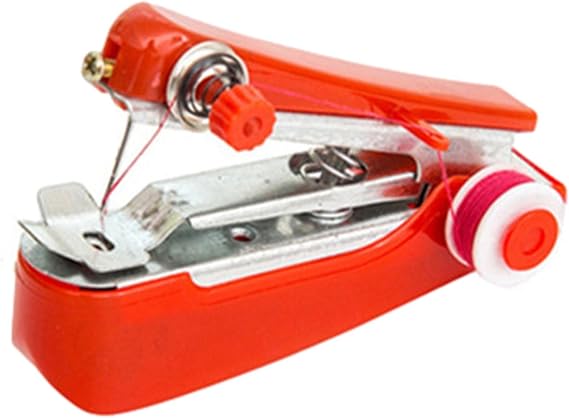 Generic Mini Portable Sewing Machine - Professional Manual Sewing Device | Convenient Household Sewer Machine, Fast Stittch Mini Sewer Machine, Handle Hand Sewing Machine for Clothes, Business Trips