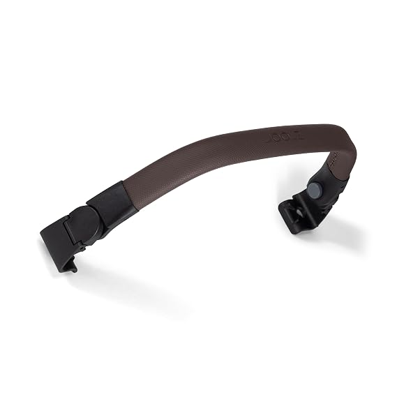 Joolz Aer2 Foldable Bumper Bar for Joolz Aer2 Stroller One-Hand Fold Compatible, Secure & Comfortable Toddler Support Bar, Leatherette Finish, Easy Click-On Design - Mid Brown Carbon