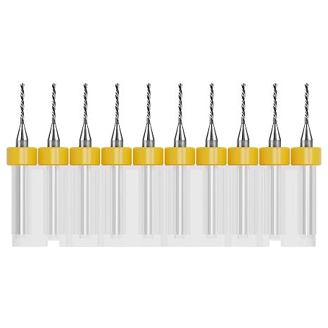 10 Pcs PCB Drill Bits Set, 1/8" Shank 1mm