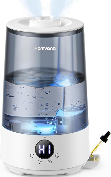 Homvana Humidifier Bedroom Topfill 3.6 L 360° Cool Mist Quiet 16 dB