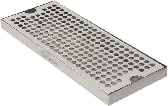 Kegco 12" Surface Mount SS Drip Tray