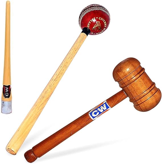 CW Pro7 Cricket Accessories For Men Bat Knocking Mallet With Ball Hammer