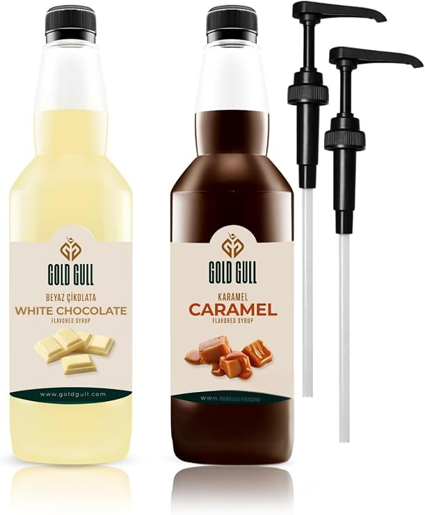 Beyaz Çikolata & Karamel Aromalı Kahve & Meyve Şurubu 2 x 700 ml.