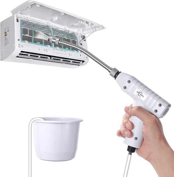 Air Conditioning Cleaning Sprayer with Adjustable Nozzle & Auto Pump Hose - Rechargeable AC Cleaning Tool, Multi-Purpose for Home, Blinds, Plants