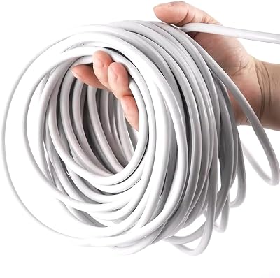 100 ft Roll USA Made Premium 14-Inch Drip Irrigation Poly Supply Tubing, for Irrigation Drippers, Drip Emitters, and Drip Systems - Polyethylene Works with Raindrip, Rainbird & More White 100