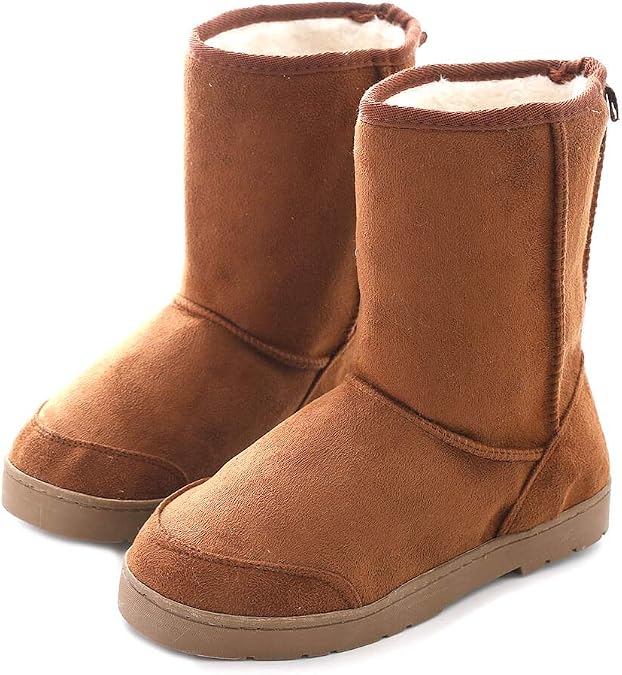 Millffy Men's High Mocassin Flat Boot Moccasins Fringed Booties Winter Flats Suede Long Snow Boots house shoes