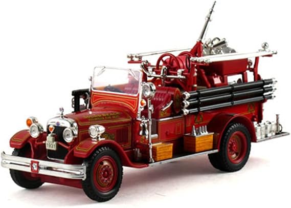 Seagrave Fire Truck Sound Beach Volunteer Fire Dept. (1931, 1/32 Scale diecast Model car, Red)