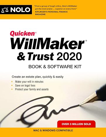 Quicken Willmaker & Trust 2020: Book & Software Kit