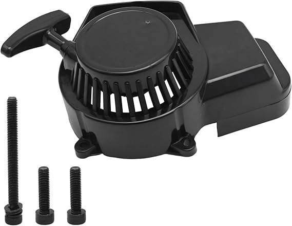 Black Recoil Pull Starter, Motorcycle Engine Recoil Starter, Replacement for 2 stroke 43cc 47cc 49cc Pocket Bike ATV Mini Dirt Bike