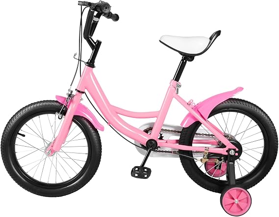 16 Inch Kids Bike for 4-8 Years Old Kids, Universal Bicycle Beginner Bike for Boys Girls with Bell, Stabilisers and Fenders, Max 50KG | Beginner Bike