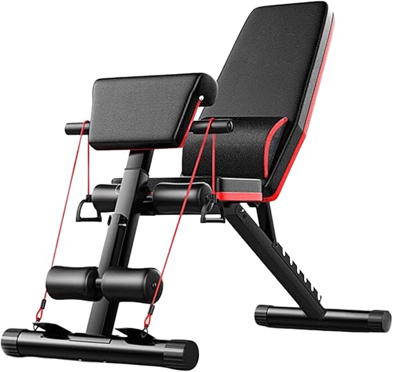 Weight Bench Press Adjustable Weight Bench for Full Body Workout Fold Able Bench Press Bench of Home Gym Strength Training,7 Incline Flat Utility Workout Bench with Quick Folding& Fast Adjustment