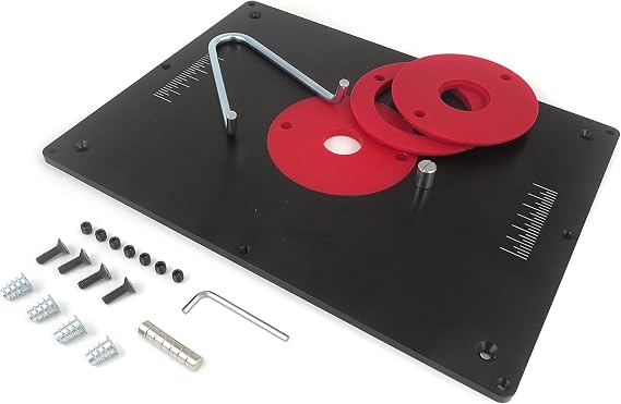 Taytools 388206 Router Table Insert Plate for Router Tables Anodized Aluminum 9" x 12" x 1/4" Thick
