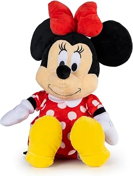 Jay Franco Disney Plush Pillow Buddy - Ultra-Soft Stuffed Character Plushie & Cozy Pillow, Official Licensed Product, 15 Inches, Red - Minnie Mouse