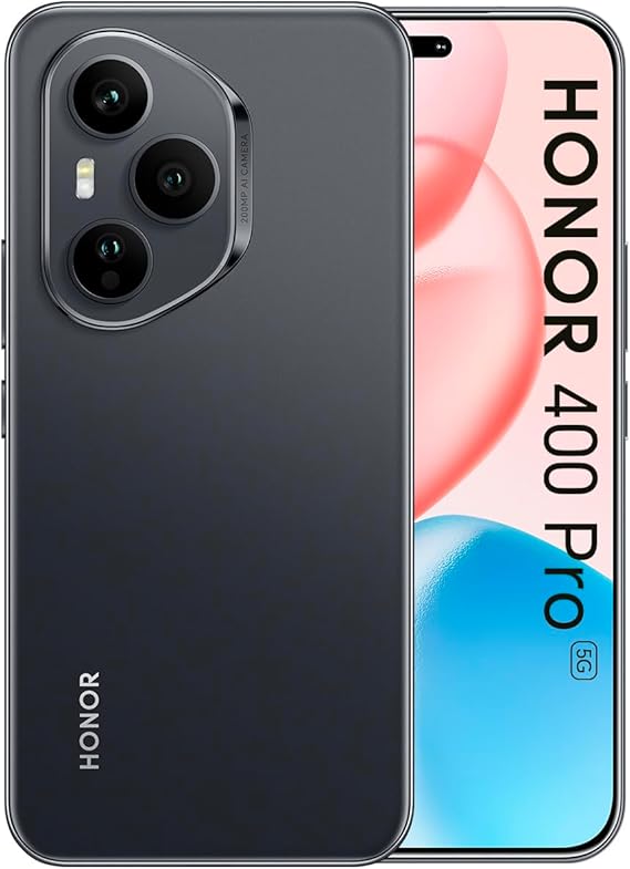HONOR 400 Pro Unlocked 5G Smartphone, 200MP AI Super Zoom Camera,6.7 inch,12GB+512GB,5000nits Ultra Bright Display,IP69 Water Resistance,Dual SIM,Android 15,Midnight Black
