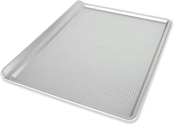USA Pan Bakeware Cookie Sheet, Large, Warp Resistant Nonstick Baking Pan, Made in the USA from Aluminized Steel,Silver