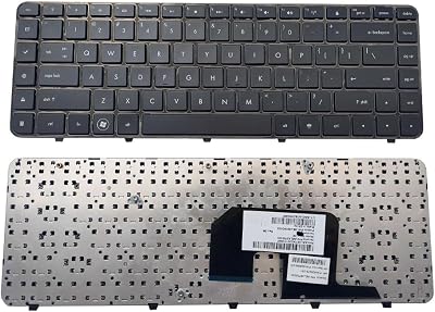 YANHAO [Laptop Keyboard] New US English for HP Pavilion DV6-3000 DV6-3100 DV6-3200 DV6-4000 NoBacklight Black Notebook Laptop Keyboard [Easy Installation]