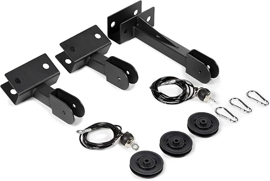 Titan Fitness T-3 Series Tricep/LAT and Low Pulley System, Rated 440 LB, Complete Cable Rack-Mounted Pulley System