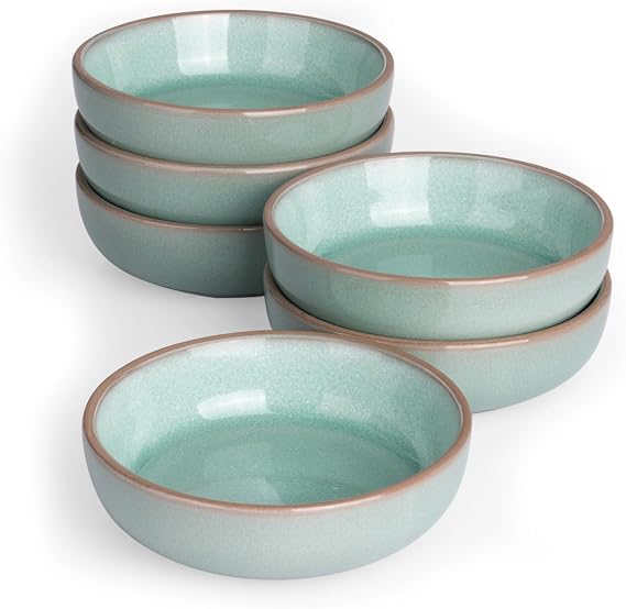 famiware Ceramic Soy Sauce Dish, 3oz Dipping Bowls Set of 6, Verdure