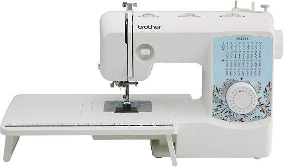 Brother XR3774 Sewing and Quilting Machine 37 Stitches | 37 Built-in Stitches, Wide Table, 8 Included Sewing Feet