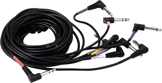 Cable Harness Snake Loom Replacement Compatible with Alesis Nitro Mesh Electronic Drum Set Module Surge Command Forge Turbo Crimson DM7X RCA Connector Type Hi-Hat Fit for 1/4" to 3.5mm Adapter