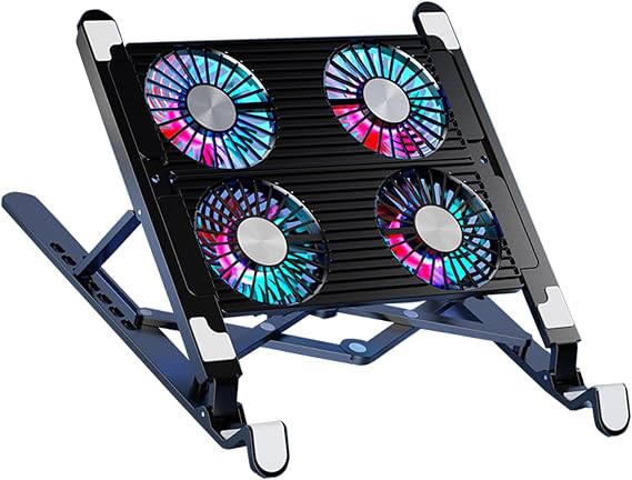 LED Gaming Laptop Cooling Pad Laptop Cooling Stand External Cooling Fan Cooling Laptop Folding Bracket
