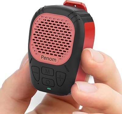 Wearable Bluetooth Speaker, Water-Resistant Portable Speaker Bluetooth Non-Magnetic Built in Mic for Hands-FreeCall, Suitable for Indoor & Outdoor Use Update Version Orange