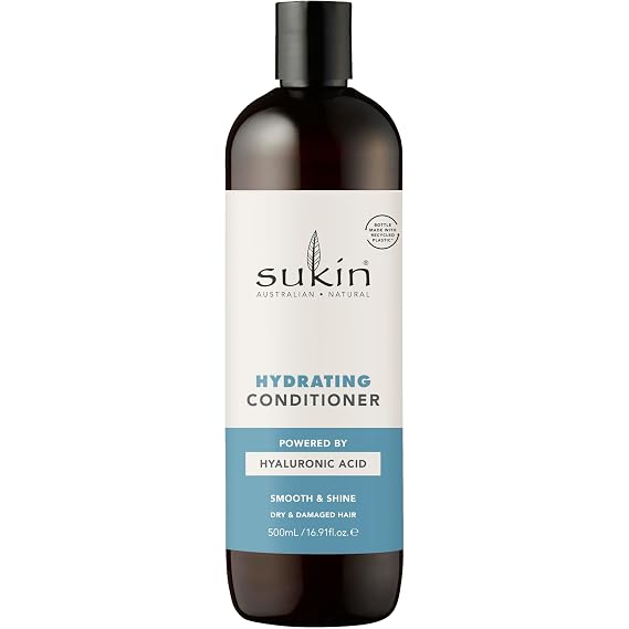 Sukin Hydrating Conditioner, Sulfate Free Repairs Dry, Damaged Hair, Anti-Frizz, Coconut & Lime Scent, 16.91 Fl Oz