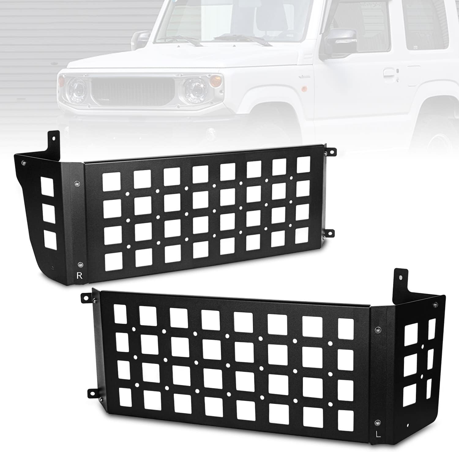 New Suzuki Jimny Storage Rack, JB64, Jimny Sierra JB74, Left and Right Storage Box, Car Storage, Rare Storage Rack, Organization, Small Items, Interior Parts, Accessories, Custom Design, 2-Piece Set