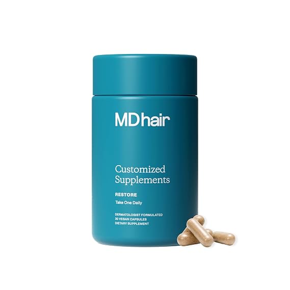 MDhair Restore Supplements Hair Growth Vitamins with Biotin & Iron