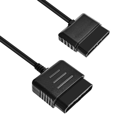 PS2 Controller Extension Cable Compatible with Sony PlayStation 2, PS2, PS1 Game Console, 6ft