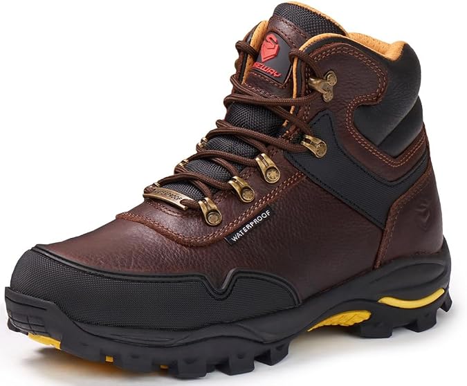 SUREWAY Men's 6 Inch Soft/Steel Toe Waterproof leather Work Boots