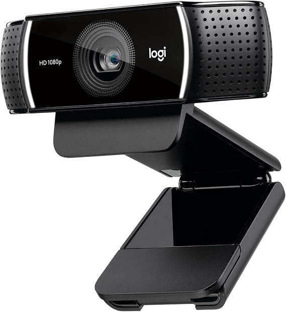 Logitech C922x HD Pro PC Webcam, Full HD 1080p/30fps or 720p/60fps Video, HD Light Correction, Works with Microsoft Teams, Google Meet, Zoom, Nintendo Switch 2s new GameChat mode, Mac/Tablet- Black