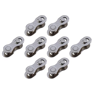 RA110 Bicycle Chain Connector, Stainless Steel, Triple, 7.1mm Pitch, 250lbf Load Capacity, 160mm Length, 8 Pairs 16 Pieces, 678 Speed Universal