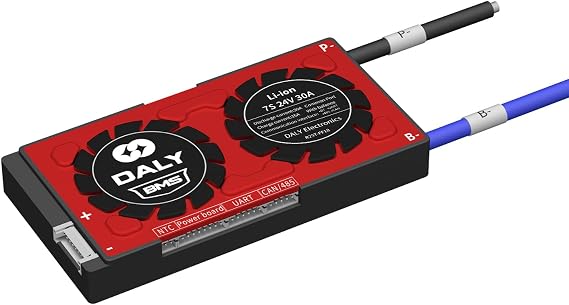 DALY Smart BMS Li-ion 7S 24V 30A with Common Port and Bluetooth Module Resetting Program for Home Power Storage Solar System(Smart BMS+RS485+CAN,30A)