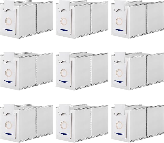 9 Pack Dust Bags for Ecovacs Deebot T30 / T30 Pro / T30 Max Vacuum Cleaner, Automatic Dust Collection with Large Capacity Vacuum Bags Replacement Dust Bags