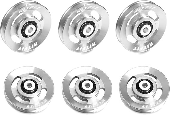 RitFit 90mm Aluminum Pulley Wheels, Power Rack Pulley Attachment