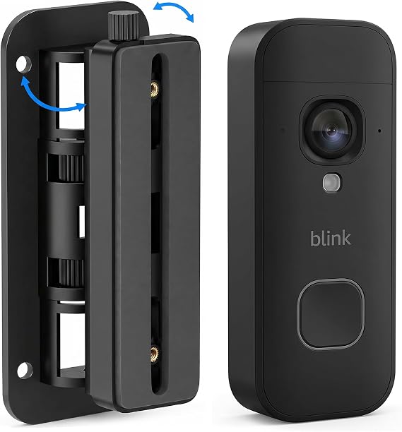 Adjustable (35-145) Doorbell Camera Mount for Blink Battery/Wired Doorbell 2K+(Newest 2026)/Blink Video Doorbell/2nd Gen, No-Drill Mounting Kit for Blink Doorbell, Angle Wedge for Apartment/Renter