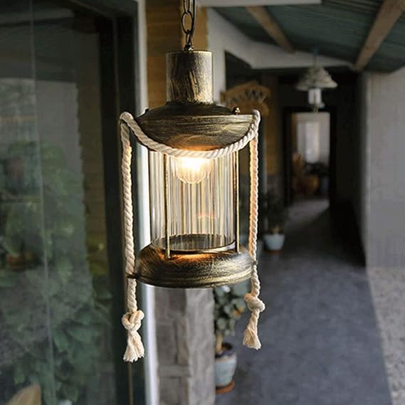 Retro Wrought Iron Chandelier,Metal Pendant Light,Aisle,Foyer,Coffee Shop,Nostalgic Classic Hanging Lamp,Old-Fashioned Bar Restaurant Decoration Lighting Fixtures