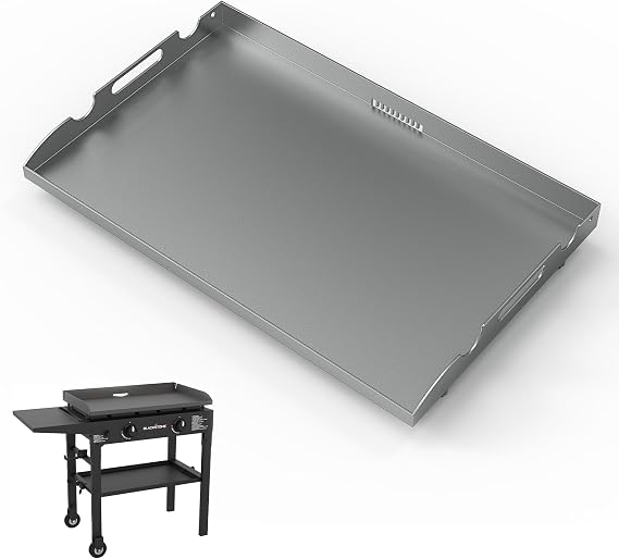 Upgrade Flat Top Griddle Insert for Blackstone 28 Inch Tabletop Griddle Powder Coated Steel Grill Cooking Plate Replacement Parts w/Rear Grease System for 1517 1883 1924 1853 1963 1885 1856 1605 1803